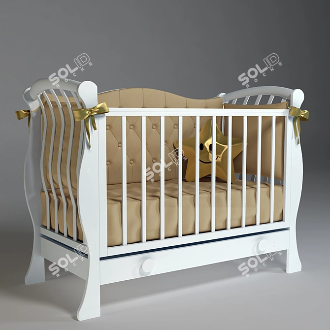 LeL Lily Cot-1200x600mm 3D model image 1