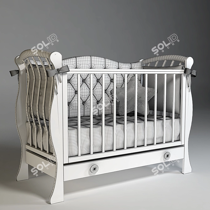 LeL Lily Cot-1200x600mm 3D model image 2