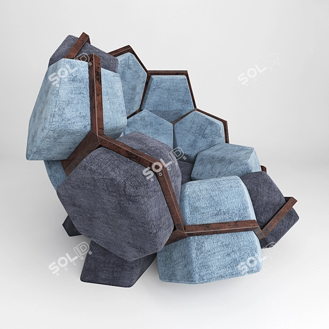 Modular Quartz Chair: Dynamic Design Solution 3D model image 2