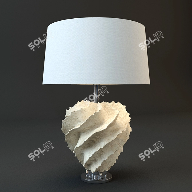 Rustic Spiral Table Lamp: John-Richard Collection 3D model image 1