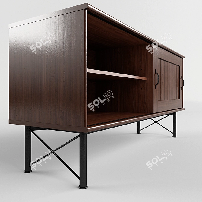 Stylish TV Stand - Ikea TOKKARP 3D model image 2