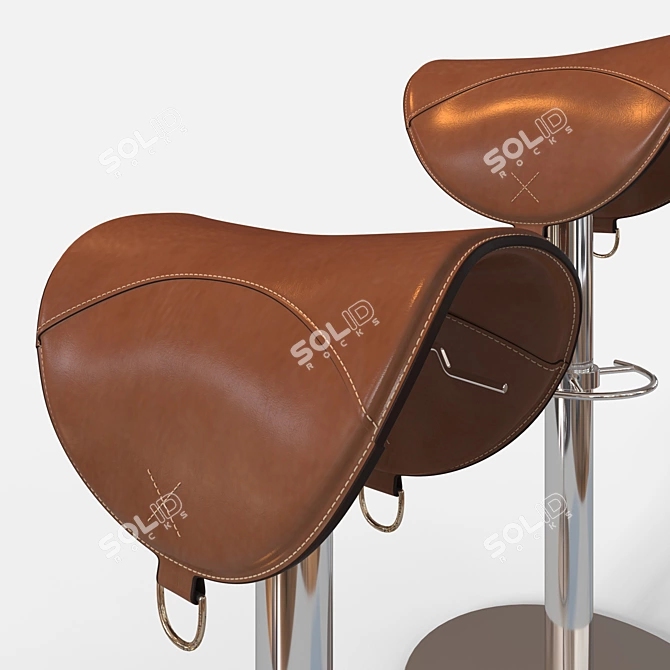 Rodeo Bar Stool: Style and Comfort 3D model image 2