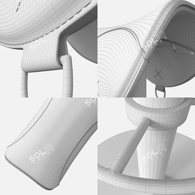 Rodeo Bar Stool: Style and Comfort 3D model image 3