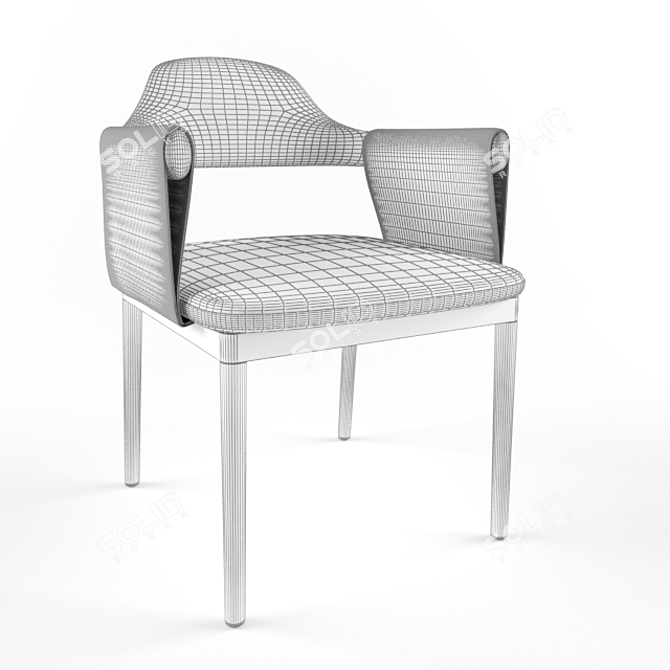 Title: Elegant TR Larzia Chair 3D model image 3