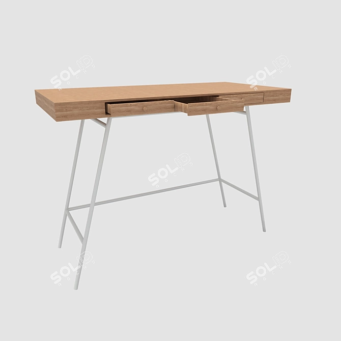 Compact Writing Desk 3D model image 2