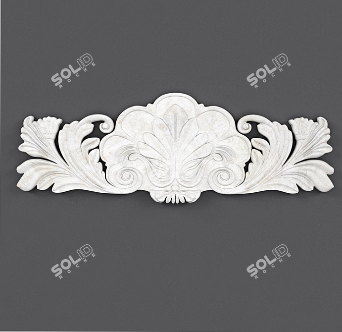 Elegant Decorative Bas-Relief 3D model image 1