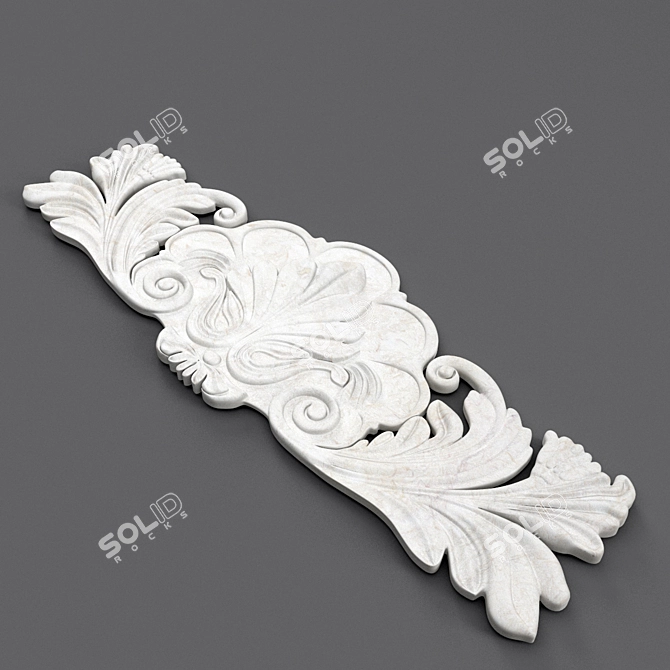 Elegant Decorative Bas-Relief 3D model image 2