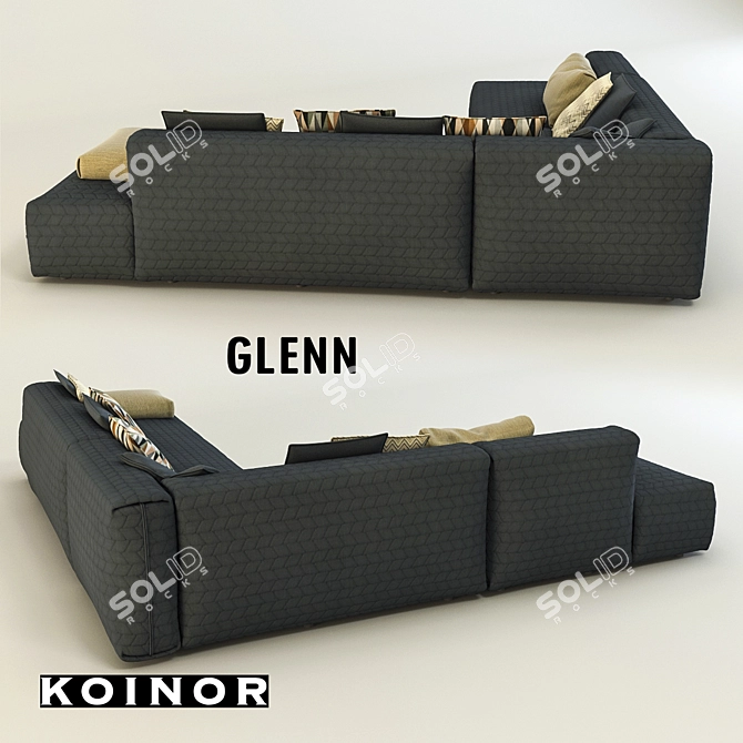 Koinor Glenn: Luxury Displacement Sofa 3D model image 2