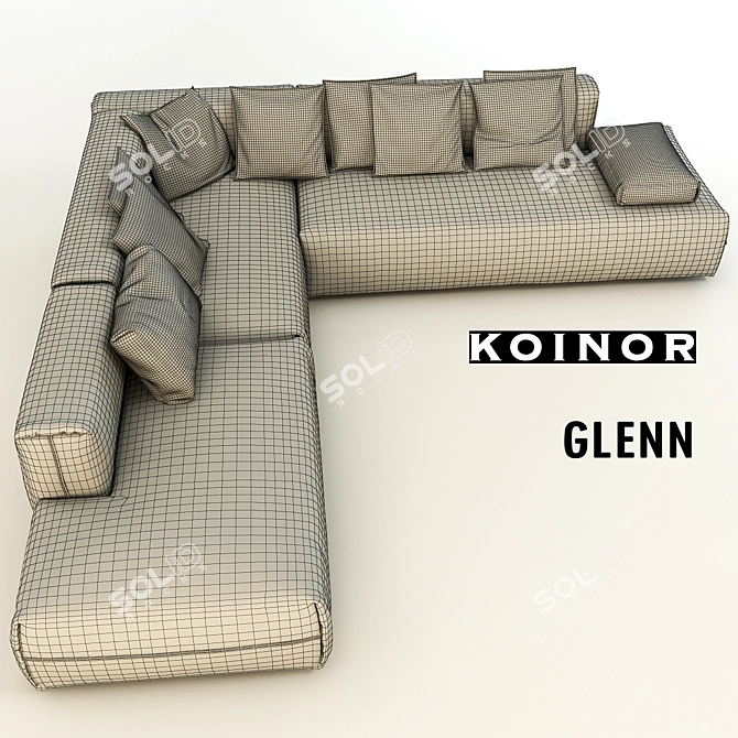 Koinor Glenn: Luxury Displacement Sofa 3D model image 3