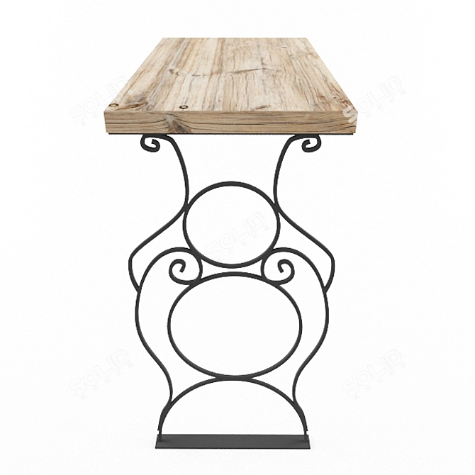 Rustic Charm: Small Table for Restaurants 3D model image 2