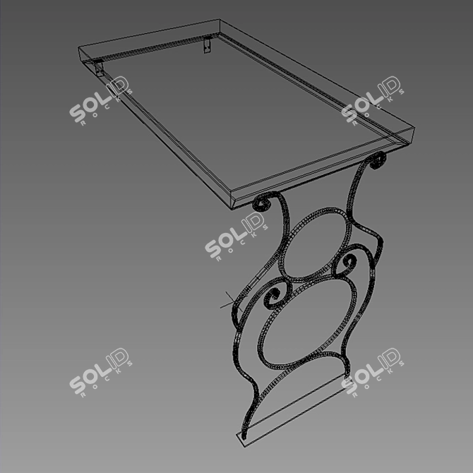 Rustic Charm: Small Table for Restaurants 3D model image 3