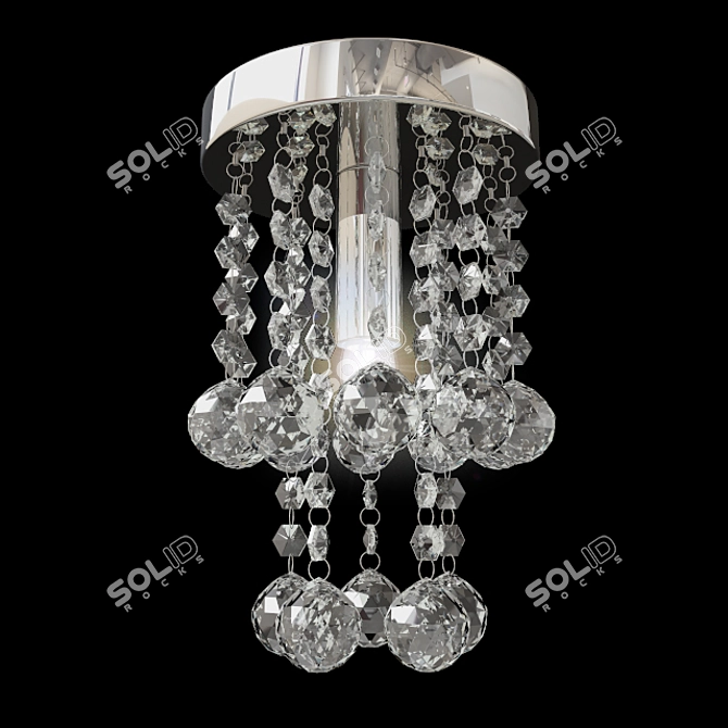 Sparkling Elegance: Luxury Crystal Chandelier 3D model image 1