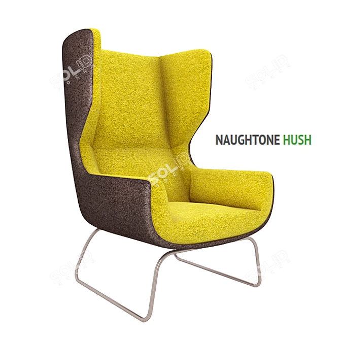 Naughtone Hush Armchair: Sleek and Comfortable 3D model image 1