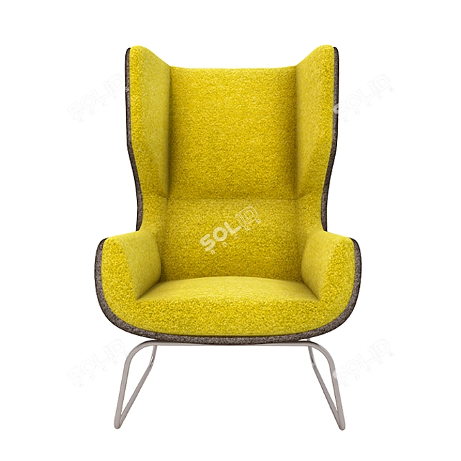 Naughtone Hush Armchair: Sleek and Comfortable 3D model image 2