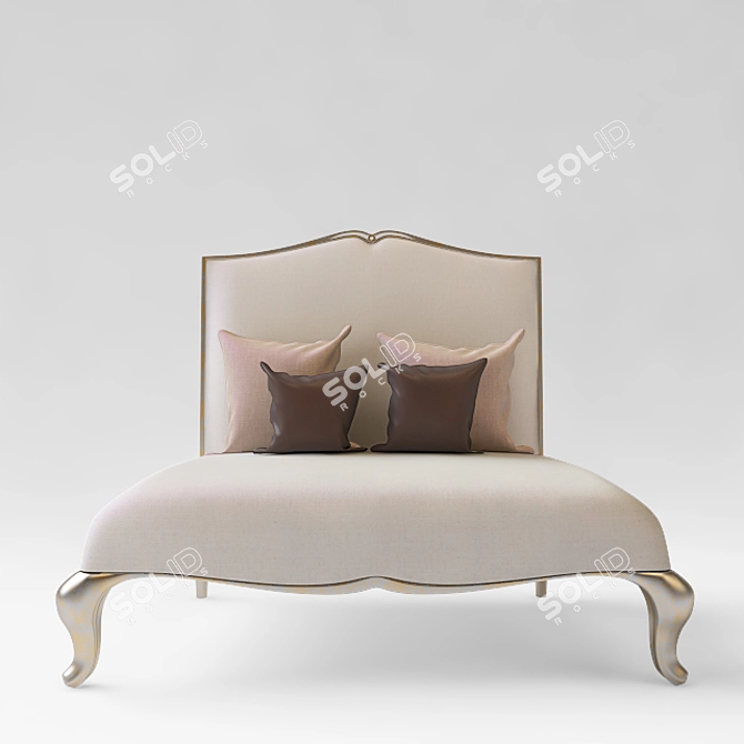 2014 Christopher Guy Sofa - Elegant Rectangular Upholstered Piece 3D model image 1