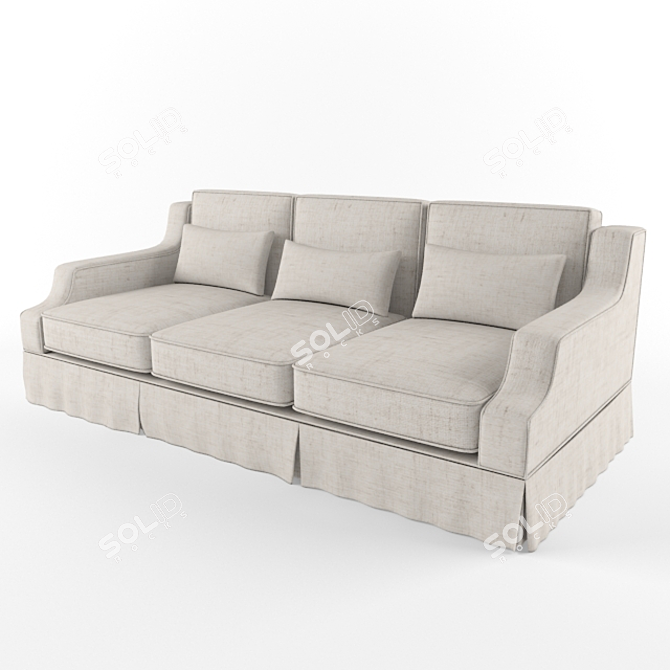Montepulciano Sofa: 2400x1130x900, Fabric Upholstery 3D model image 2