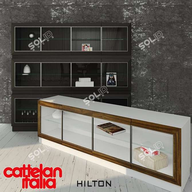 Cattelan Italia Hilton: Sophisticated Buffet with Accessories 3D model image 1