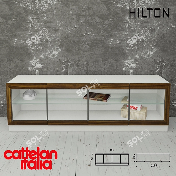 Cattelan Italia Hilton: Sophisticated Buffet with Accessories 3D model image 3