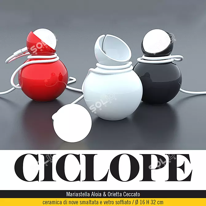Cyclop Table Lamp by Lilde 3D model image 1
