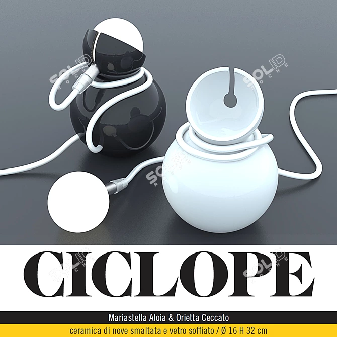 Cyclop Table Lamp by Lilde 3D model image 3