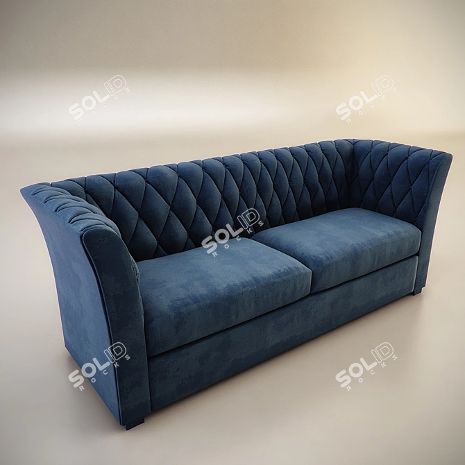 Stylish Parsom Sofa: 75x220x88cm 3D model image 1