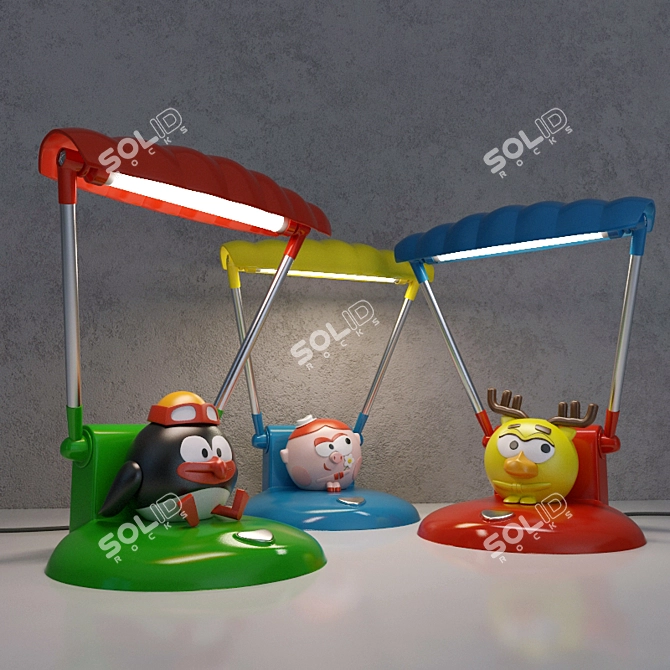 Title: Modern Animal-themed Table Lamp 3D model image 2