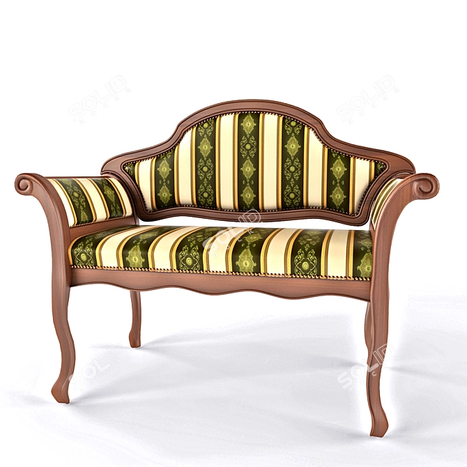 Classic Style Bench 3D model image 1