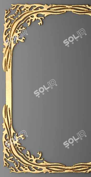 Gleaming Gold Frame 3D model image 2