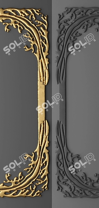 Gleaming Gold Frame 3D model image 3