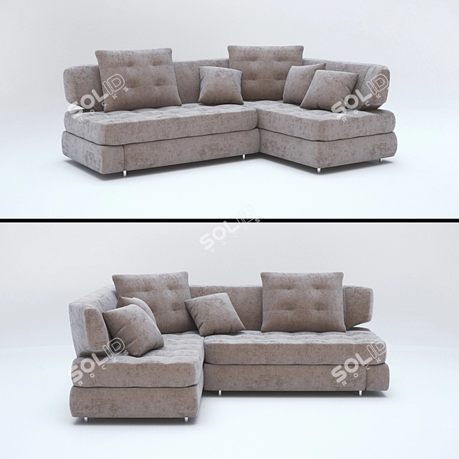 Elegant Palermo Sofa - 8 March Factory 3D model image 1