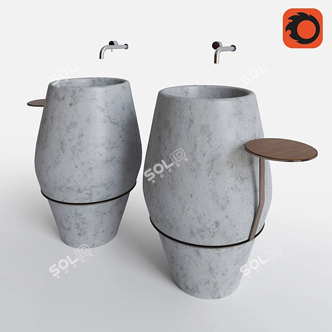  Rotating Stone Washbasin 3D model image 1