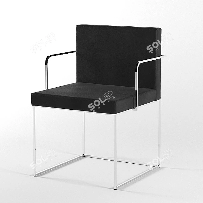 Elegant Even Plus Chair 3D model image 1