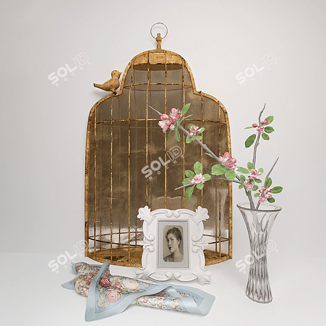 Elegant Home Decor Set 3D model image 1