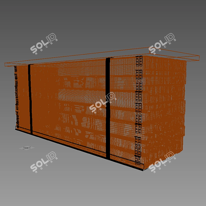 Vintage Barn-style Bar 3D model image 3