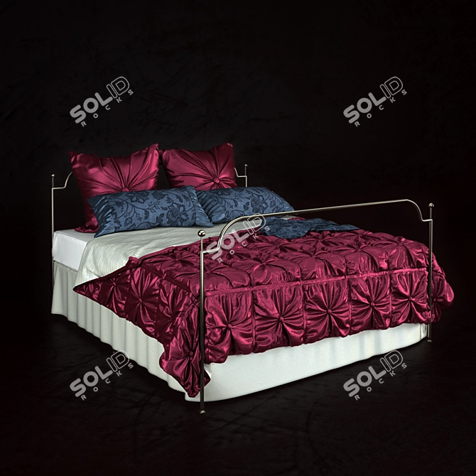 Ethnic Rosette Bed 3D model image 1