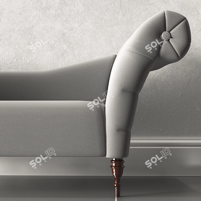 Skyline Velvet Chaise Lounge 3D model image 2