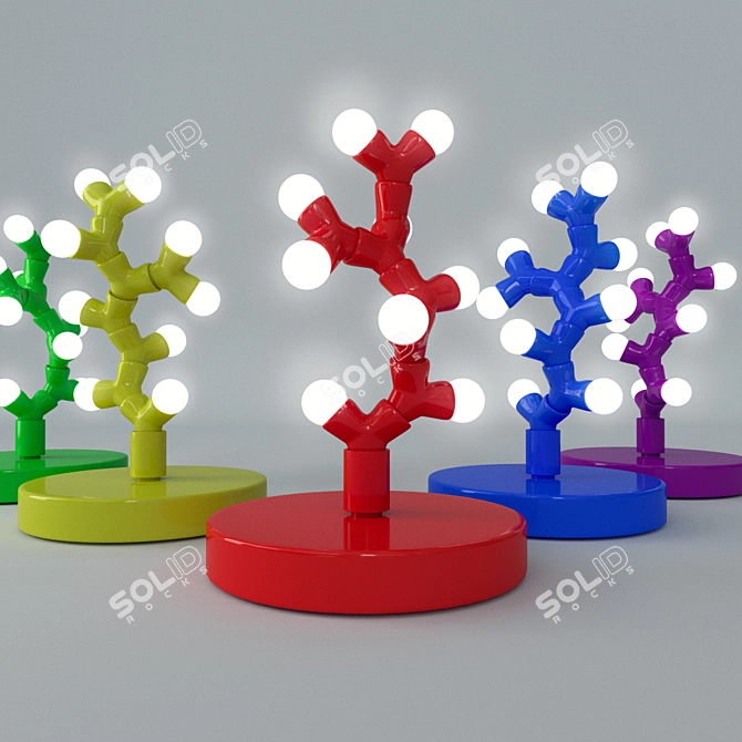 Contemporary Desk Lamp Set 3D model image 1
