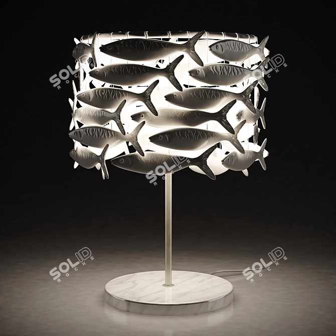 Artful Shoal Table Lamp 3D model image 1