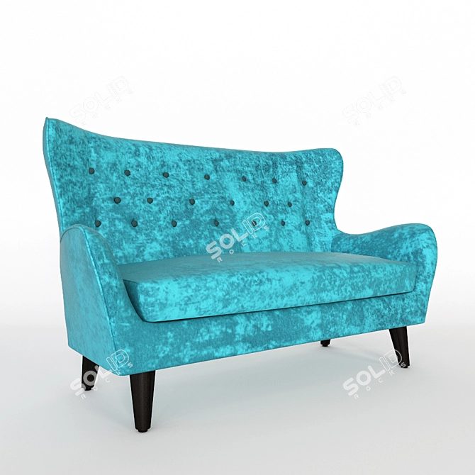 Pola Double Sofa: Modern and Classic Harmony 3D model image 1