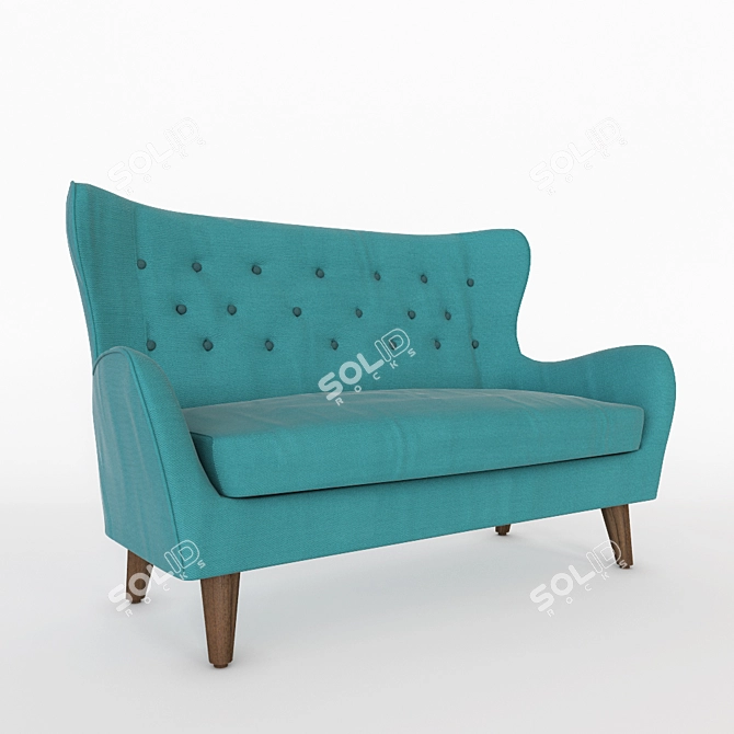 Pola Double Sofa: Modern and Classic Harmony 3D model image 3