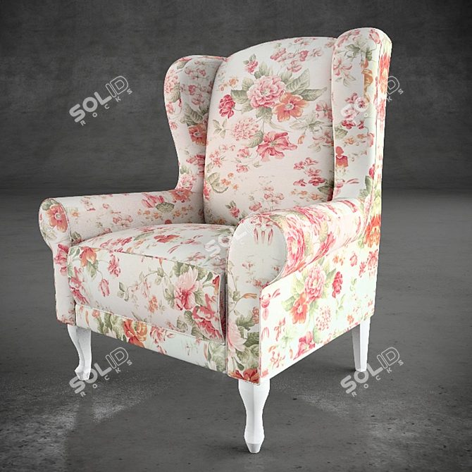 Elegant Lisa Armchair | W90 D75 H105 3D model image 1