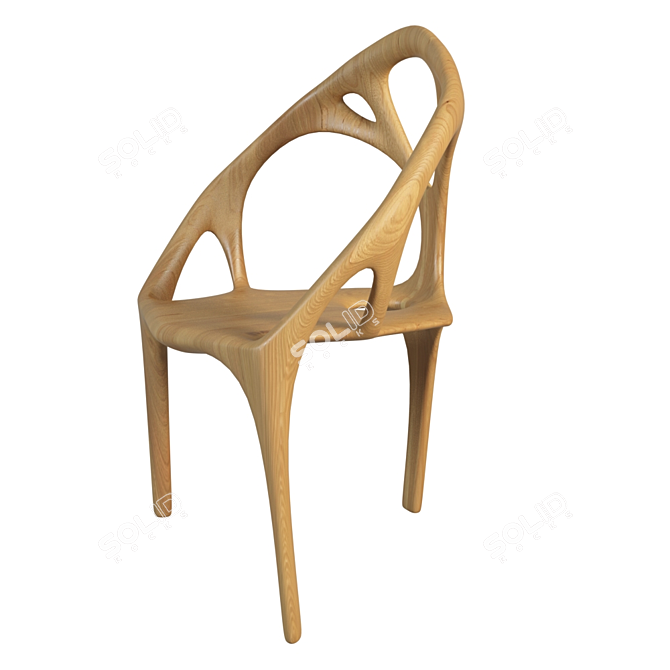 Geometric Three-Legged Chair: "Brazil 3D model image 1