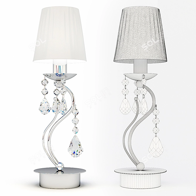 Elegant Vittoriana Table Lamp 3D model image 3