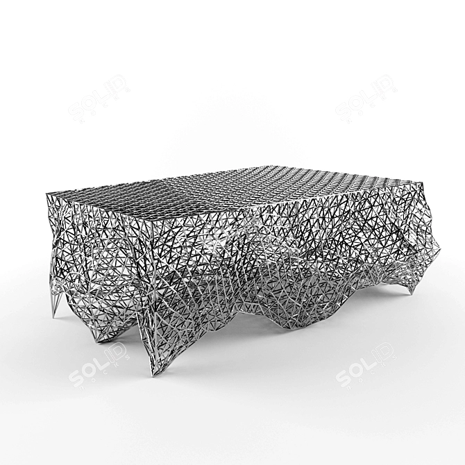 Metal Wire Loft Coffee Table 3D model image 1