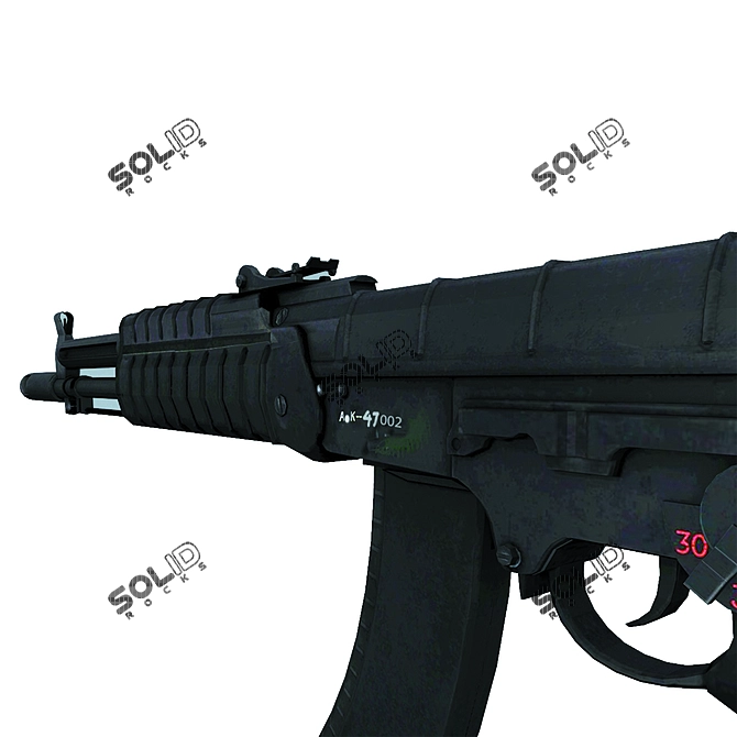 3D AK 47: Low Poly - Game-Ready & Mobile 3D model image 3