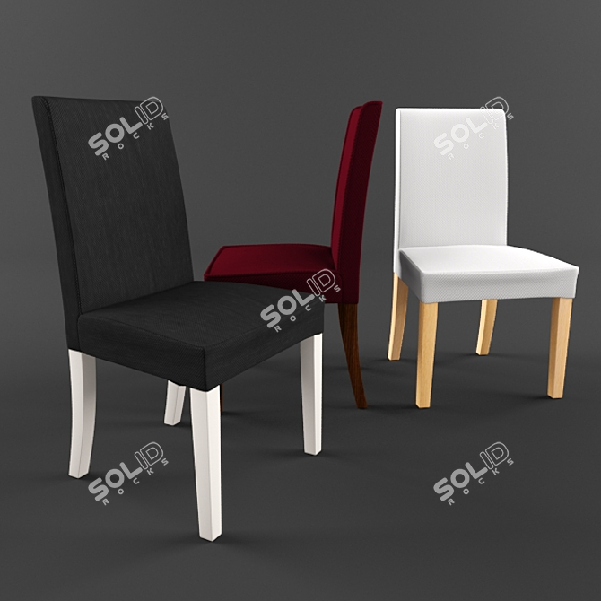Modern Scandinavian Style Chair 3D model image 1