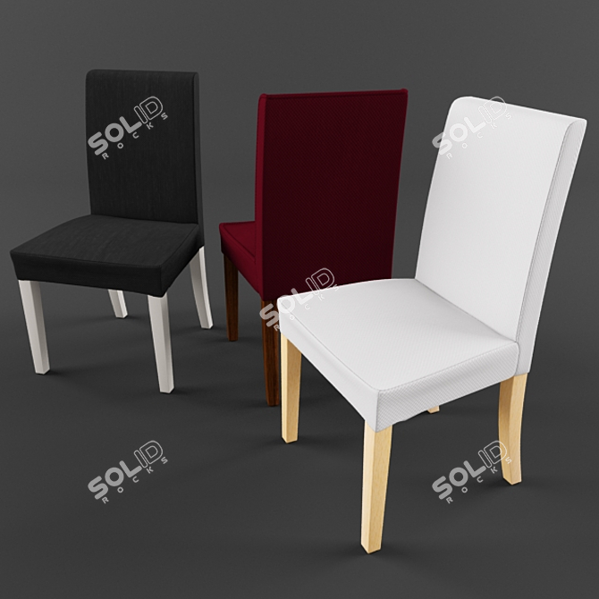 Modern Scandinavian Style Chair 3D model image 2