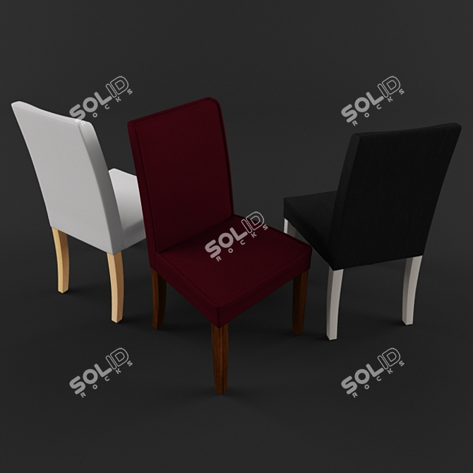 Modern Scandinavian Style Chair 3D model image 3