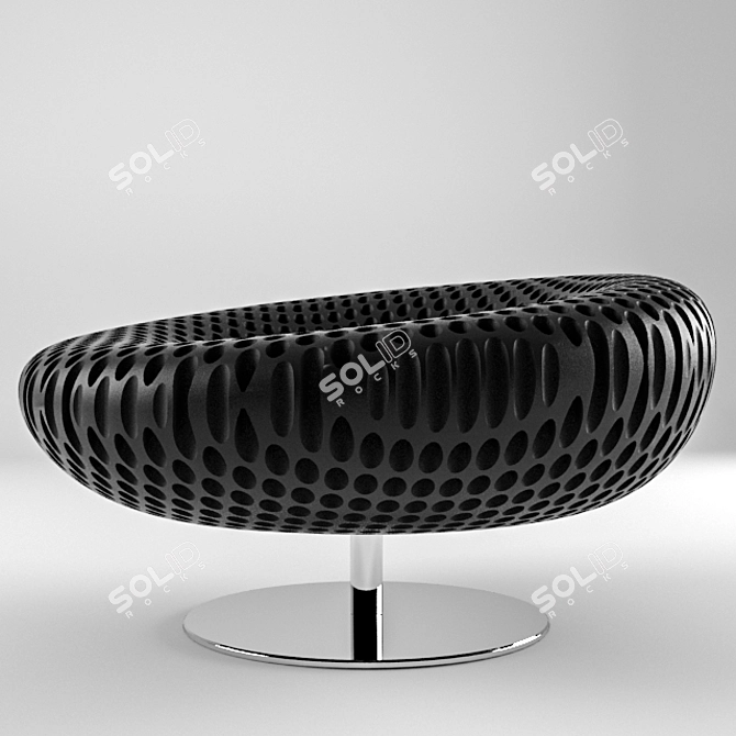 Modern Comfort: Chair Ottoman Porro 3D model image 2