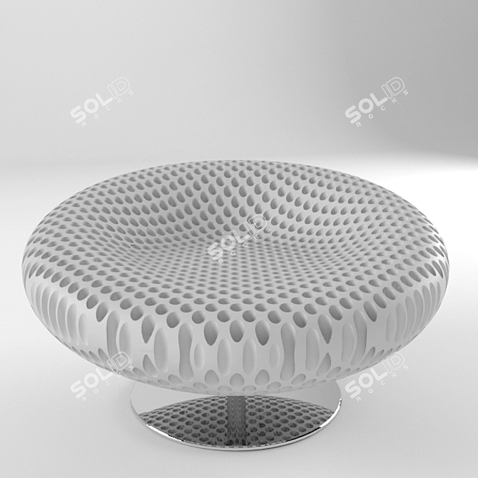 Modern Comfort: Chair Ottoman Porro 3D model image 3